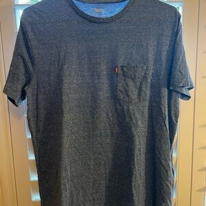 Men's Blue Pocket T-Shirt